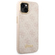 Guess 4G Vintage Gold Logo case for iPhone 14 - pink