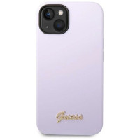 Guess GUHCP14SSLSMU iPhone 14 6.1" purple/purple hard case Silicone Vintage Gold Logo