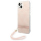 Guess GUOHCP14MH4STP iPhone 14 Plus 6.7 "pink / pink hardcase 4G Print Strap