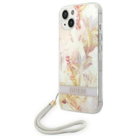 Guess GUOHCP14MHFLSU iPhone 14 Plus 6.7 "purple / purple hardcase Flower Strap