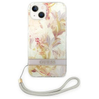 Guess GUOHCP14MHFLSU iPhone 14 Plus 6.7 "purple / purple hardcase Flower Strap