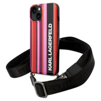 Karl Lagerfeld KLHCP14SSTSTP iPhone 14 6.1 "hardcase pink / pink Color Stripes Strap