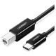 Ugreen printer cable USB-C - USB-B 480Mb/s 2m black (US241)