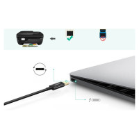 Ugreen printer cable USB-C - USB-B 480Mb/s 2m black (US241)
