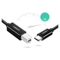 Ugreen printer cable USB-C - USB-B 480Mb/s 2m black (US241)