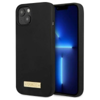 Guess GUHMP13MSPLK iPhone 13 6.1" black/black hard case Silicone Logo Plate MagSafe