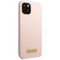 Guess GUHMP13SSBPLP iPhone 13 mini 5.4" pink/pink hard case Silicone Logo Plate MagSafe