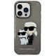 Karl Lagerfeld Glitter Karl&Choupette case for iPhone 14 Pro - black