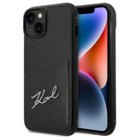 Karl Lagerfeld Signature Logo Cardslot case for iPhone 14 Plus - black