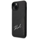 Karl Lagerfeld Signature Logo Cardslot case for iPhone 14 Plus - black