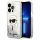 Karl Lagerfeld Glitter Karl's Head case for iPhone 14 Pro Max - silver