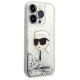 Karl Lagerfeld Glitter Karl's Head case for iPhone 14 Pro Max - silver