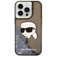 Karl Lagerfeld Glitter Karl's Head case for iPhone 14 Pro Max - black
