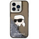 Karl Lagerfeld Glitter Karl's Head case for iPhone 14 Pro Max - black