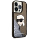 Karl Lagerfeld Glitter Karl's Head case for iPhone 14 Pro Max - black