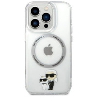 Karl Lagerfeld Iconic Karl&Choupette MagSafe case for iPhone 14 Pro - transparent