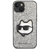 Karl Lagerfeld KLHCP14MG2CPS iPhone 14 Plus 6.7" silver/silver hardcase Glitter Choupette Patch