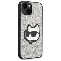 Karl Lagerfeld KLHCP14MG2CPS iPhone 14 Plus 6.7" silver/silver hardcase Glitter Choupette Patch