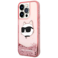 Karl Lagerfeld KLHCP14XLNCHCP iPhone 14 Pro Max 6.7" pink/pink hardcase Glitter Choupette Head