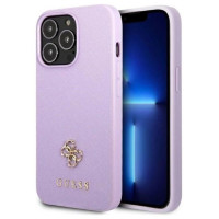 Guess GUHCP13LPS4MU iPhone 13 Pro / 13 6.1" purple/purple hardcase Saffiano 4G Small Metal Logo