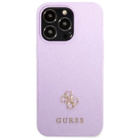 Guess GUHCP13LPS4MU iPhone 13 Pro / 13 6.1" purple/purple hardcase Saffiano 4G Small Metal Logo