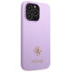 Guess GUHCP13LPS4MU iPhone 13 Pro / 13 6.1" purple/purple hardcase Saffiano 4G Small Metal Logo