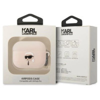 Karl Lagerfeld KLAPRUNIKP AirPods Pro cover pink/pink Silicone Karl Head 3D