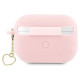 Guess GUAP2LSCHSP AirPods Pro 2 cover pink/pink Silicone Charm Heart Collection