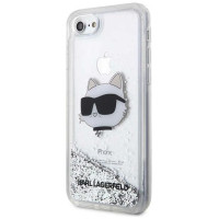 Karl Lagerfeld KLHCI8LNHCCS iPhone 7/8/ SE 2020/2022 silver/silver hardcase Glitter Choupette Head