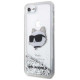 Karl Lagerfeld KLHCI8LNHCCS iPhone 7/8/ SE 2020/2022 silver/silver hardcase Glitter Choupette Head