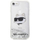 Karl Lagerfeld KLHCI8LNHCCS iPhone 7/8/ SE 2020/2022 silver/silver hardcase Glitter Choupette Head