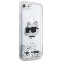 Karl Lagerfeld KLHCI8LNHCCS iPhone 7/8/ SE 2020/2022 silver/silver hardcase Glitter Choupette Head