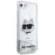 Karl Lagerfeld KLHCI8LNHCCS iPhone 7/8/ SE 2020/2022 silver/silver hardcase Glitter Choupette Head