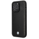 BMW Case BMW BMHMP14L22RFGK iPhone 14 Pro 6.1" black/black Leather Diamond Pattern MagSafe