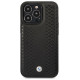 BMW Case BMW BMHMP14L22RFGK iPhone 14 Pro 6.1" black/black Leather Diamond Pattern MagSafe