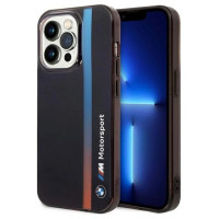 BMW Case BMW BMHCP14X22HVGV iPhone 14 Pro Max 6.7" black/black IML Tricolor Stripe