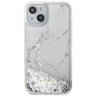 Guess Liquid Glitter Marble case for iPhone 14 - white