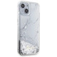 Guess Liquid Glitter Marble case for iPhone 14 - white