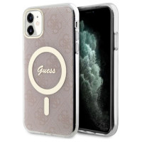 Guess GUHMN61H4STP iPhone 11 6.1" pink/pink hardcase 4G MagSafe