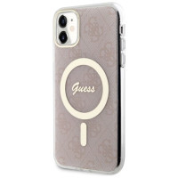 Guess GUHMN61H4STP iPhone 11 6.1" pink/pink hardcase 4G MagSafe