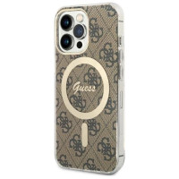 Guess GUHMP13LH4STW iPhone 13 Pro / 13 6.1" brown/brown hardcase 4G MagSafe