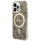 Guess GUHMP13LH4STW iPhone 13 Pro / 13 6.1" brown/brown hardcase 4G MagSafe