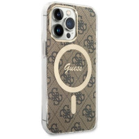 Guess GUHMP13LH4STW iPhone 13 Pro / 13 6.1" brown/brown hardcase 4G MagSafe