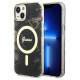 Guess GUHMP14MHTMRSK iPhone 14 Plus 6.7" black/black hardcase Golden Marble MagSafe