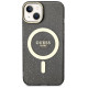 Guess Glitter Gold MagSafe case for iPhone 14 - black