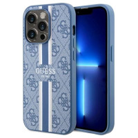 Guess GUHMP14LP4RPSB iPhone 14 Pro 6.1" blue/blue hardcase 4G Printed Stripes MagSafe
