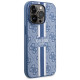 Guess GUHMP14LP4RPSB iPhone 14 Pro 6.1" blue/blue hardcase 4G Printed Stripes MagSafe