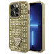 Guess GUHCP14LHDGTPD iPhone 14 Pro 6.1" gold/gold hardcase Rhinestone Triangle