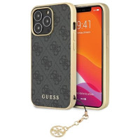 Guess 4G Charms Collection case for iPhone 14 Pro Max - gray