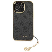 Guess 4G Charms Collection case for iPhone 14 Pro Max - gray